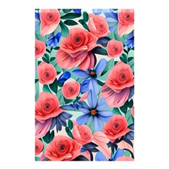 Classy Watercolor Flowers Shower Curtain 48  X 72  (small)  by GardenOfOphir