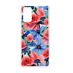 Classy Watercolor Flowers Samsung Galaxy Note 20 Tpu Uv Case by GardenOfOphir