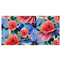 Classy Watercolor Flowers Banner and Sign 4  x 2 