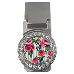 Cheerful Watercolor Flowers Money Clips (cz)  by GardenOfOphir