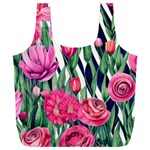 Classy Botanicals – Watercolor Flowers Botanical Full Print Recycle Bag (XXXL) Front