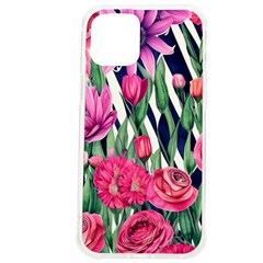 Classy Botanicals – Watercolor Flowers Botanical Iphone 12 Pro Max Tpu Uv Print Case by GardenOfOphir