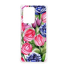 Charming Foliage – Watercolor Flowers Botanical Samsung Galaxy S20 Ultra 6 9 Inch Tpu Uv Case by GardenOfOphir