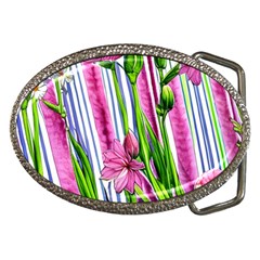 Cherished Blooms – Watercolor Flowers Botanical Belt Buckles