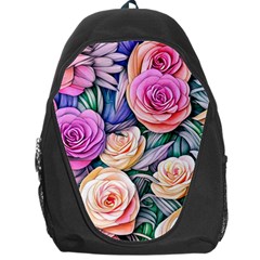 County Charm – Watercolor Flowers Botanical Backpack Bag