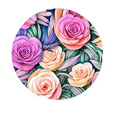 County Charm – Watercolor Flowers Botanical Mini Round Pill Box (Pack of 3)