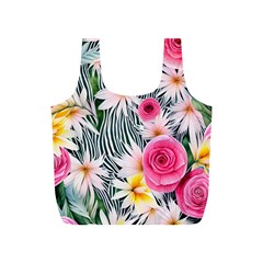 Classy And Chic Watercolor Flowers Full Print Recycle Bag (s)