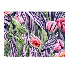 Charming Watercolor Flowers Premium Plush Fleece Blanket (mini) by GardenOfOphir