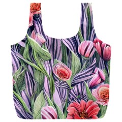 Charming Watercolor Flowers Full Print Recycle Bag (xxxl) by GardenOfOphir