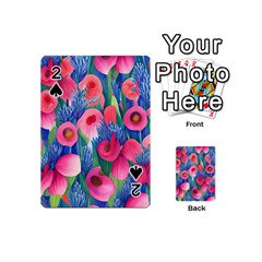 Celestial Watercolor Flowers Playing Cards 54 Designs (mini) by GardenOfOphir