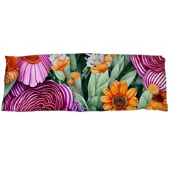 Captivating Watercolor Flowers Body Pillow Case (Dakimakura)