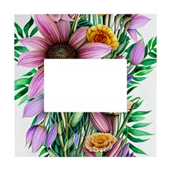 Watercolor Flowers Botanical Foliage White Box Photo Frame 4  X 6  by GardenOfOphir