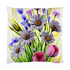 Expressive Watercolor Flowers Botanical Foliage Standard Cushion Case (one Side) by GardenOfOphir