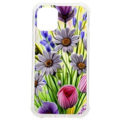 Expressive Watercolor Flowers Botanical Foliage Iphone 12 Mini Tpu Uv Print Case	 by GardenOfOphir