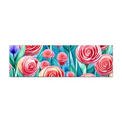 Brilliantly Hued Watercolor Flowers In A Botanical Sticker Bumper (100 pack)