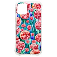 Brilliantly Hued Watercolor Flowers In A Botanical Iphone 12 Mini Tpu Uv Print Case	 by GardenOfOphir