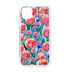 Brilliantly Hued Watercolor Flowers In A Botanical iPhone 11 TPU UV Print Case