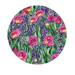 Dazzling Watercolor Flowers And Foliage Mini Round Pill Box (pack Of 5) by GardenOfOphir