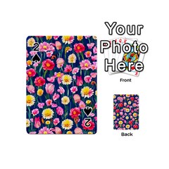 Botanical Flowers Pattern Playing Cards 54 Designs (mini) by GardenOfOphir