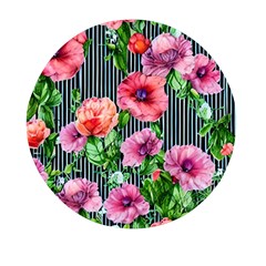 Vintage Botanic Flowers In A Watercolor Mini Round Pill Box (pack Of 3)