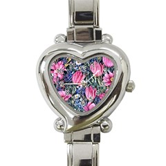 Tropical Paradise Heart Italian Charm Watch by GardenOfOphir