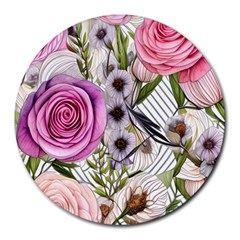 Summertime Blooms Round Mousepad by GardenOfOphir