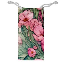 Nature-inspired Flowers Jewelry Bag by GardenOfOphir