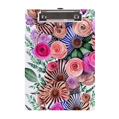 Boho Botanical Flowers A5 Acrylic Clipboard