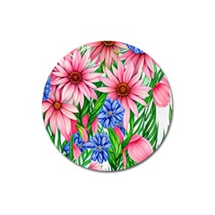 Exotic Tropical Flowers Magnet 3  (round)
