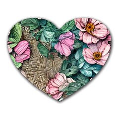 Cottagecore Aesthetics Heart Mousepad by GardenOfOphir