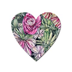 Summer Floral Heart Magnet by GardenOfOphir
