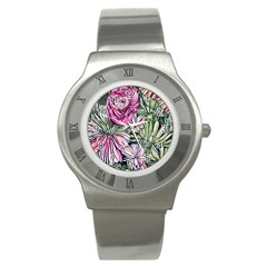 Summer Floral Stainless Steel Watch by GardenOfOphir