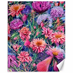 Retro Floral Canvas 16  X 20  by GardenOfOphir