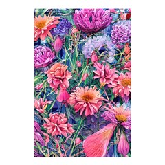 Retro Floral Shower Curtain 48  X 72  (small)  by GardenOfOphir