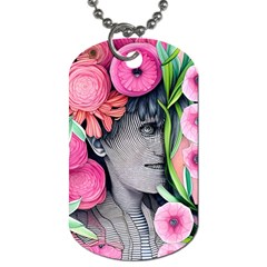 Aesthetics Tropical Flowers Dog Tag (one Side) by GardenOfOphir