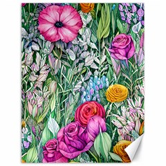 Cottagecore Tropical Flowers Canvas 18  X 24  by GardenOfOphir