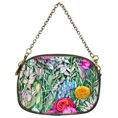Cottagecore Tropical Flowers Chain Purse (two Sides) by GardenOfOphir