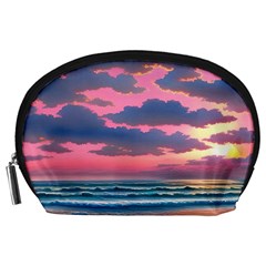 Sunset Over The Beach Accessory Pouch (large)