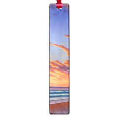 Summer Sunset Over Beach Large Book Marks by GardenOfOphir