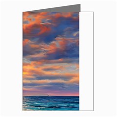 Serene Sunset Over Beach Greeting Cards (pkg Of 8)