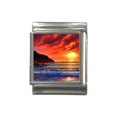 Reflecting Sunset Over Beach Italian Charm (13mm)