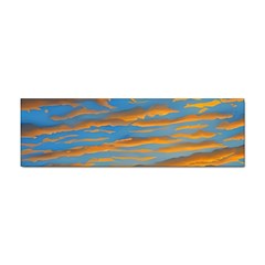 Orange Sunset On The Beach Sticker (bumper) by GardenOfOphir