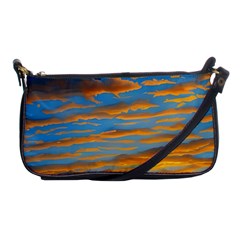 Orange Sunset On The Beach Shoulder Clutch Bag by GardenOfOphir