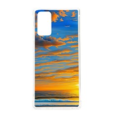 Orange Sunset On The Beach Samsung Galaxy Note 20 Tpu Uv Case by GardenOfOphir