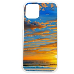 Orange Sunset On The Beach Iphone 12 Pro Max Tpu Uv Print Case by GardenOfOphir
