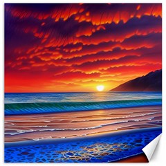 Sunset Over The Ocean Canvas 16  X 16  by GardenOfOphir