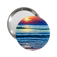 Sunset Beach Waves 2 25  Handbag Mirrors by GardenOfOphir