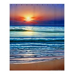 Sunset Beach Waves Shower Curtain 60  X 72  (medium)  by GardenOfOphir