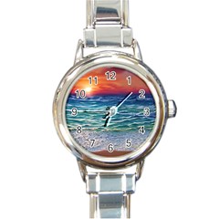 Nature s Beauty Round Italian Charm Watch by GardenOfOphir