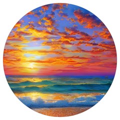 Summer Sunset Round Trivet by GardenOfOphir